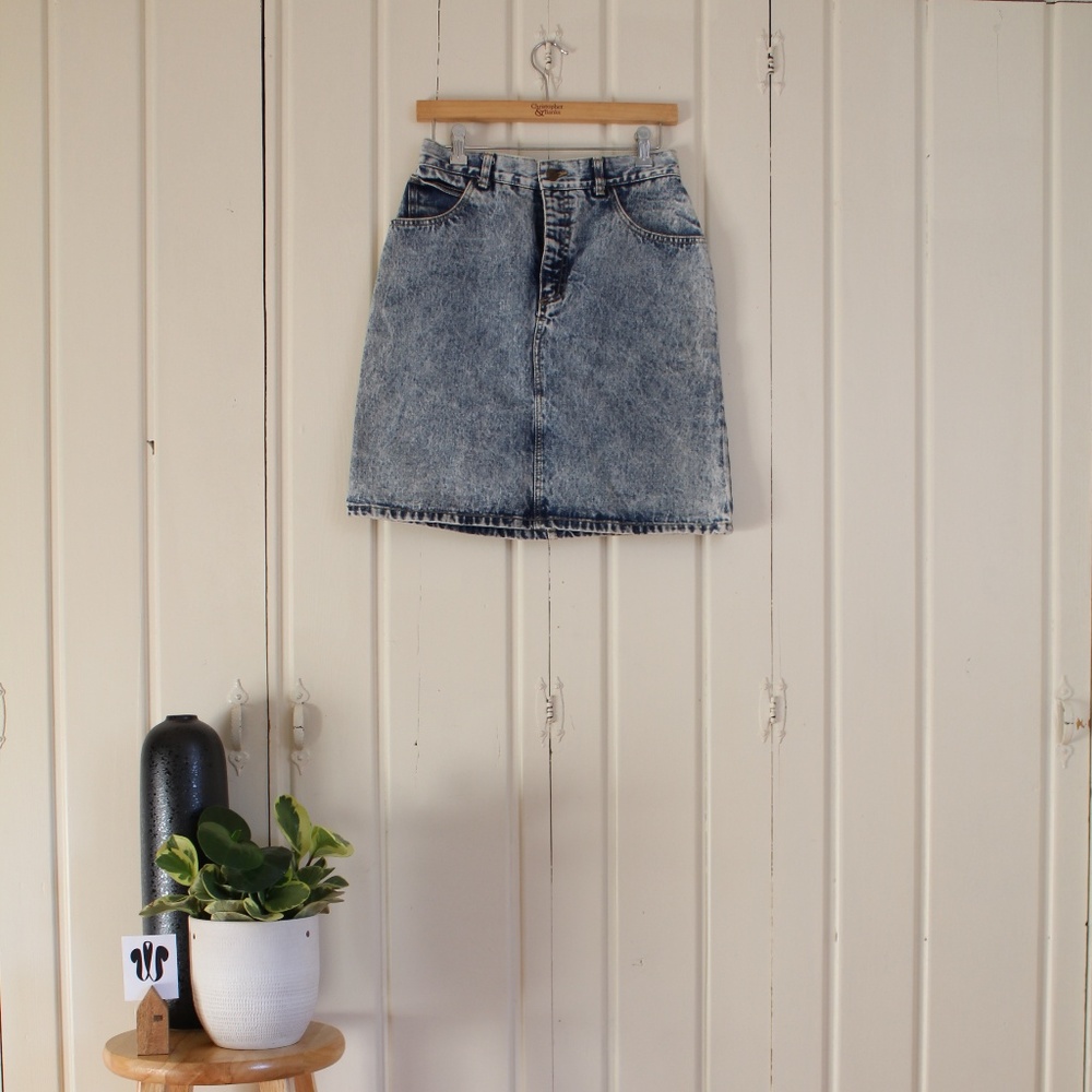 Soon Acid Wash Mini Skirt